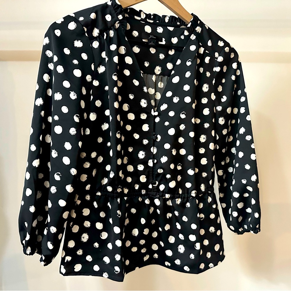 J Crew Polka Dot Top